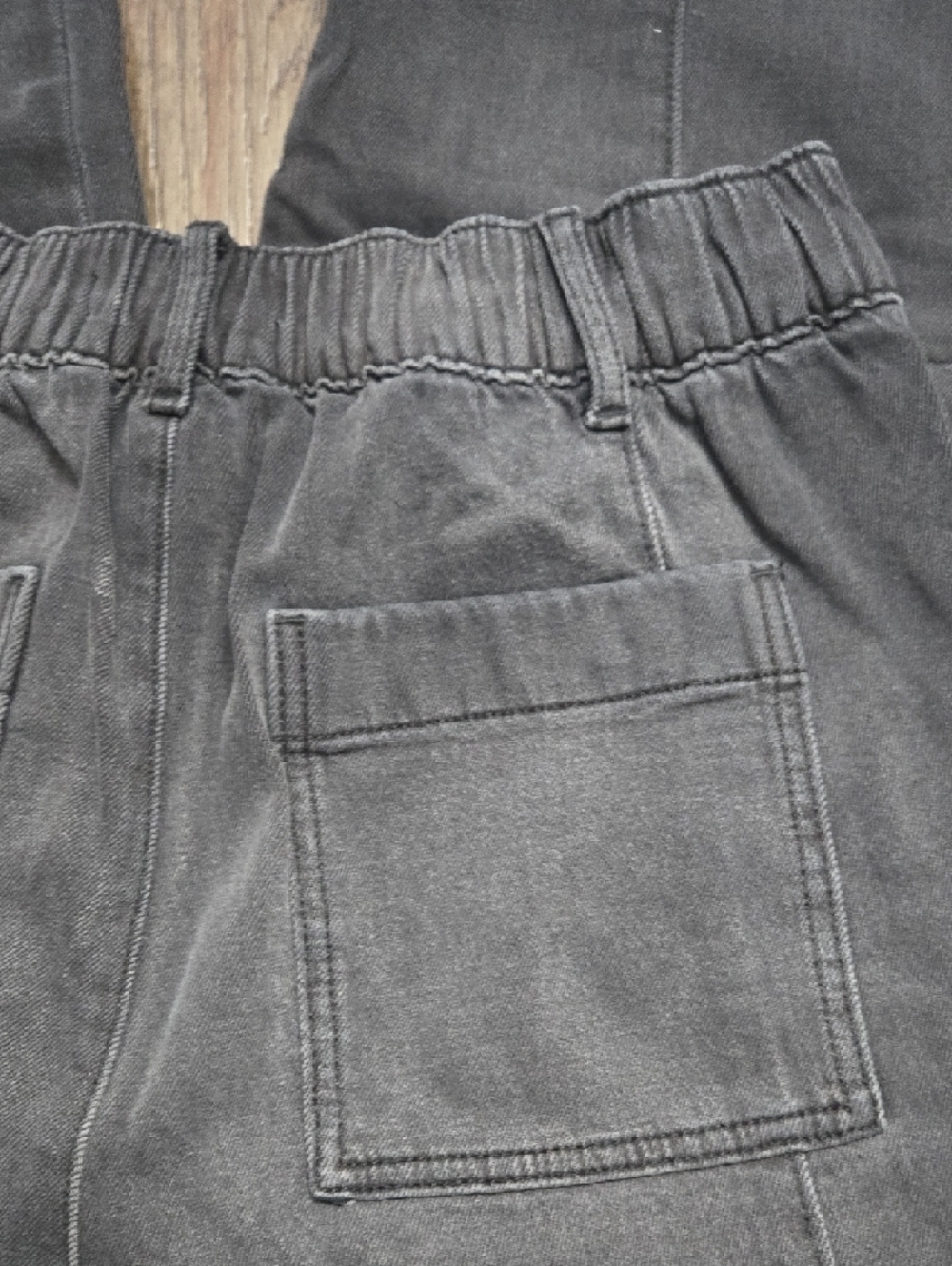 Sonoma Charcoal Cropped Pants with Button Waist - Picture 7 of 9